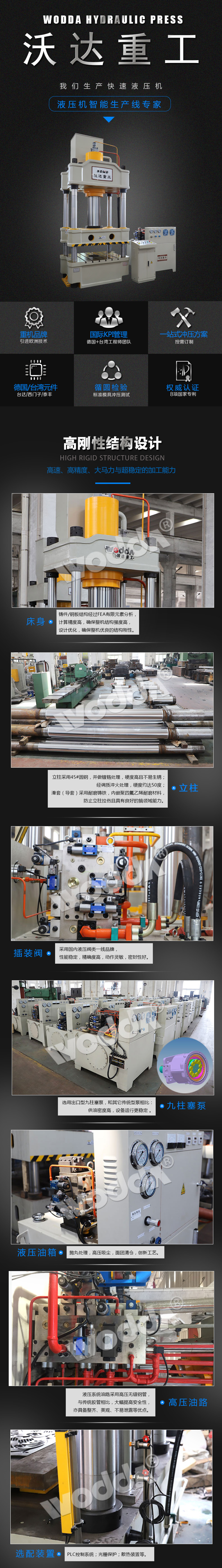 200T四柱(zhù)三梁液壓機