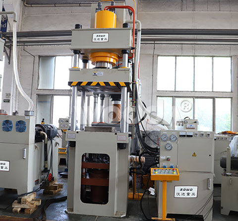 250T四柱液壓機(ji)帶液壓墊