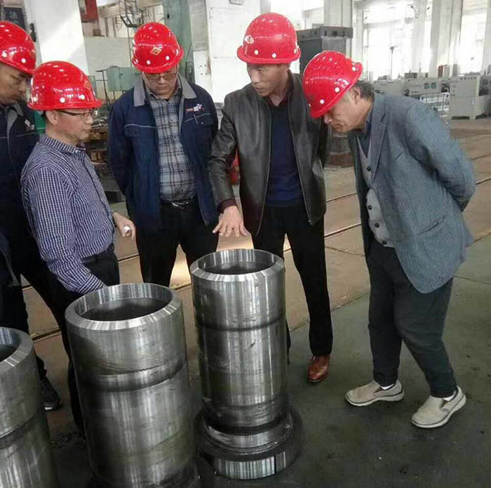 上海(hai)交大教授來(lái)沃達重工指(zhi)導液壓機生(shēng)産